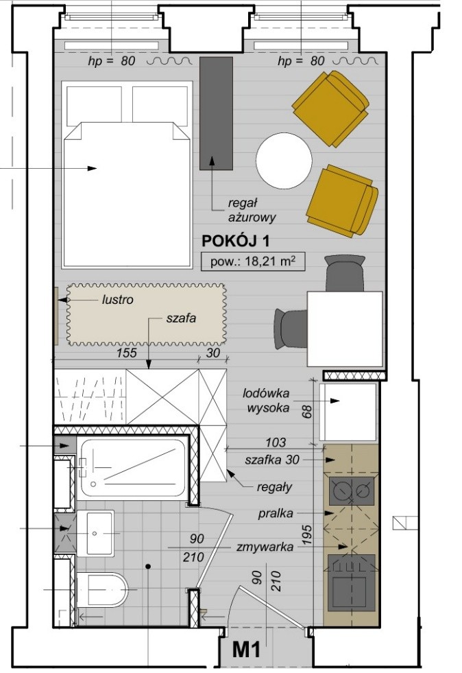 Plan kawalerki