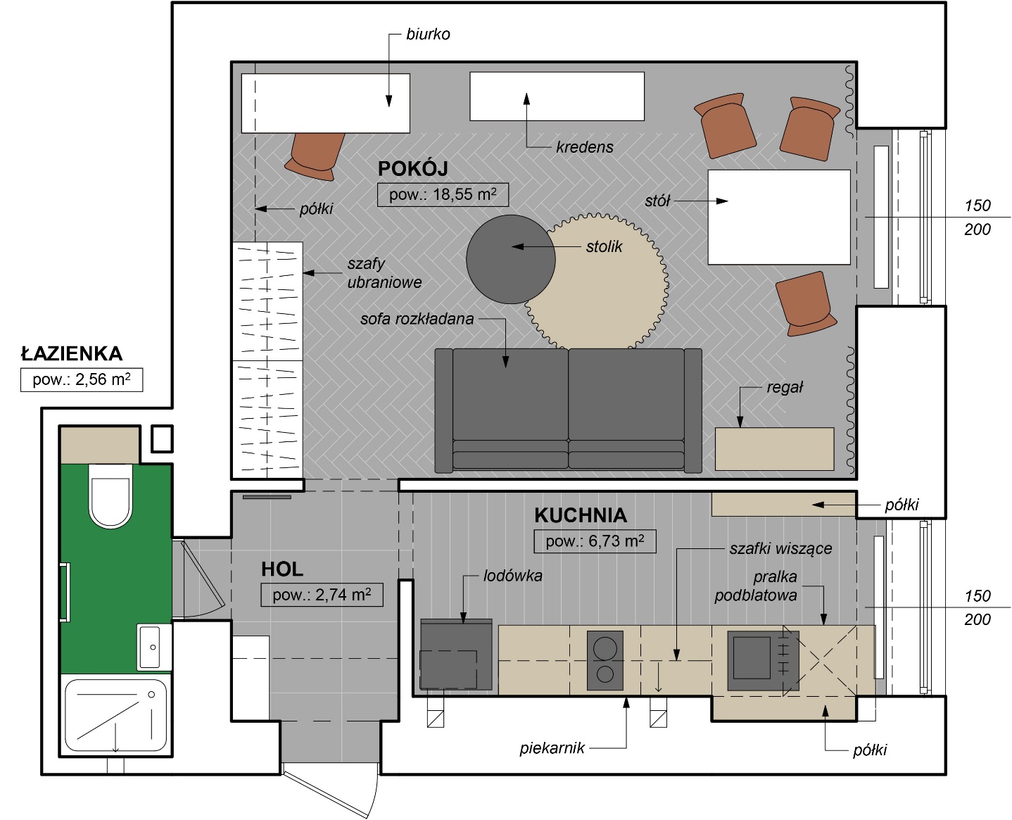 Plan kawalerki