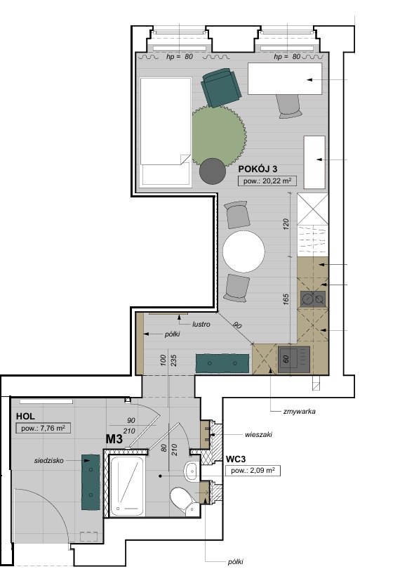 Plan kawalerki